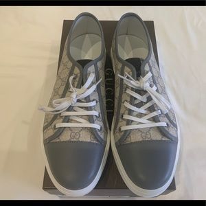 Grey Gucci low top shoes